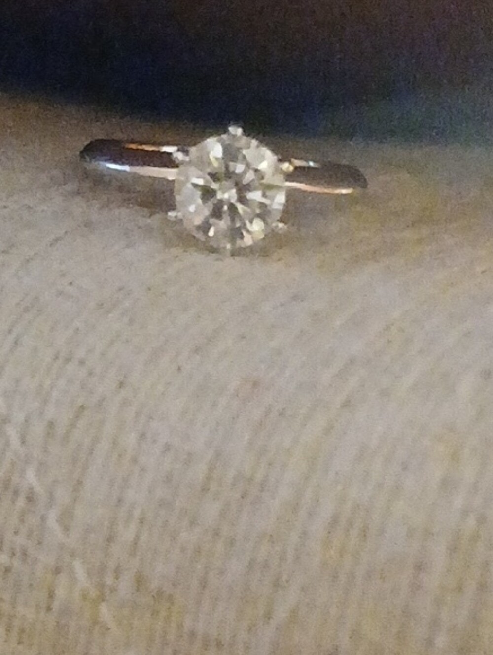 Classic Solitaire Diamond Ring - White